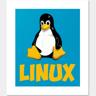 Linux Tux Penguin Logo Posters and Art